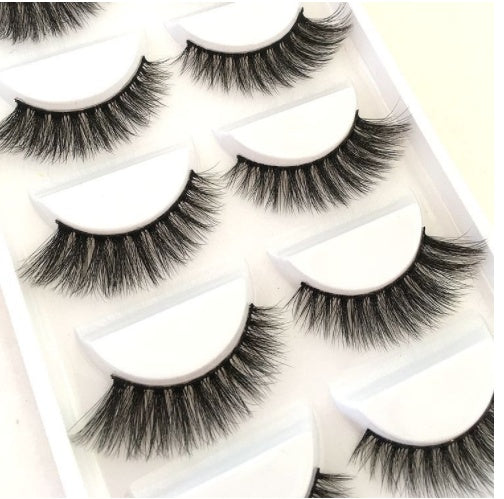 Five Pairs Of 3D False Eyelashes G800 Thick Mink False Eyelashes