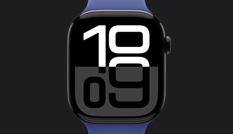 Apple Watch Series 10 GPS 42 mm Smartwatch with Jet Black Aluminium Case with Black Sport Band - S/M. Fitness Tracker, ECG App, Always-On Retina Display, Water Resistant