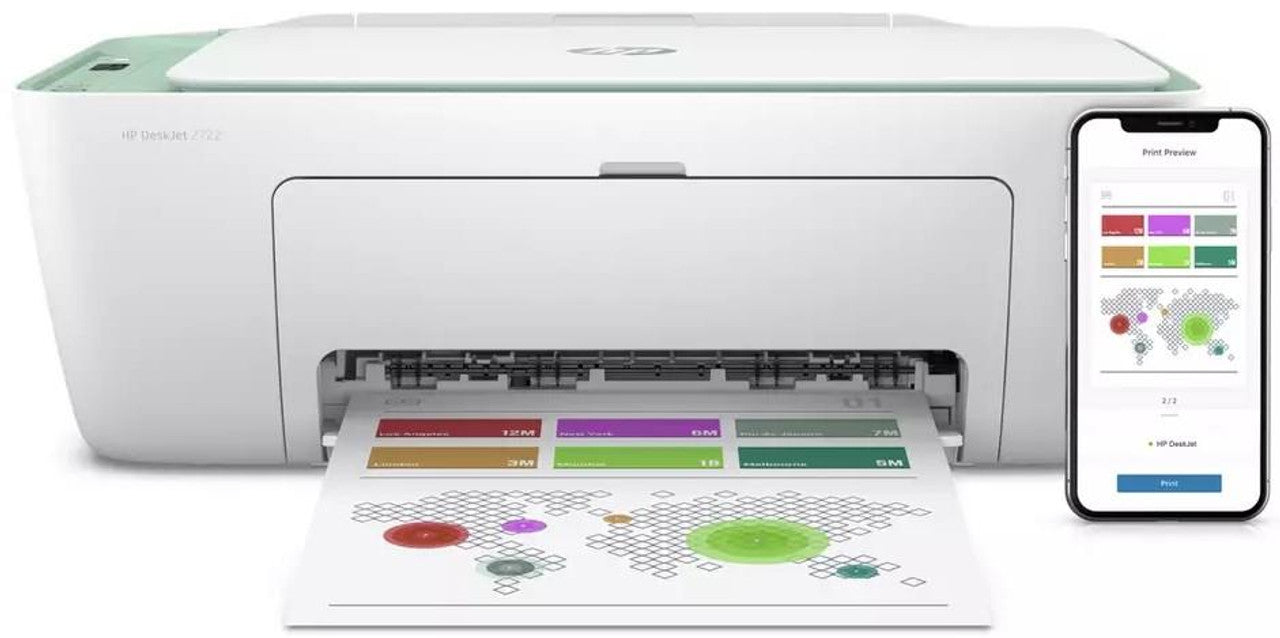 HP DeskJet 2722 All-in-One Wireless Colour Printer Scanner Copier - Used for 10 Days