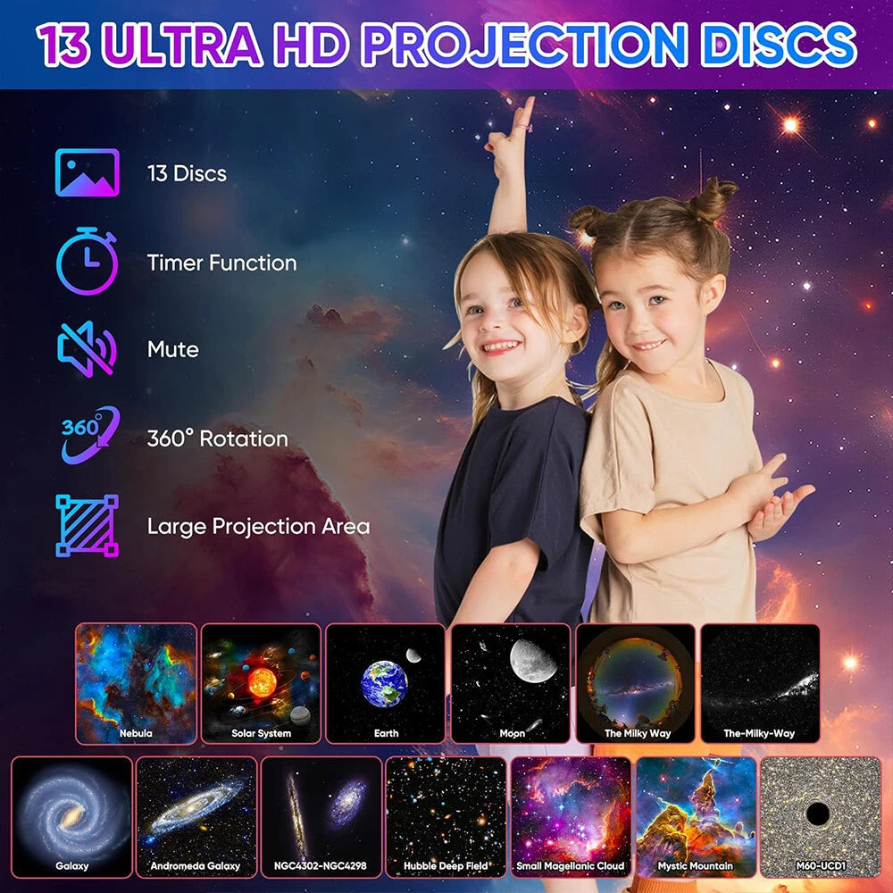 4K HD Planetarium Projector Galaxy Starry Sky Nebula Space LED Night Light Gifts