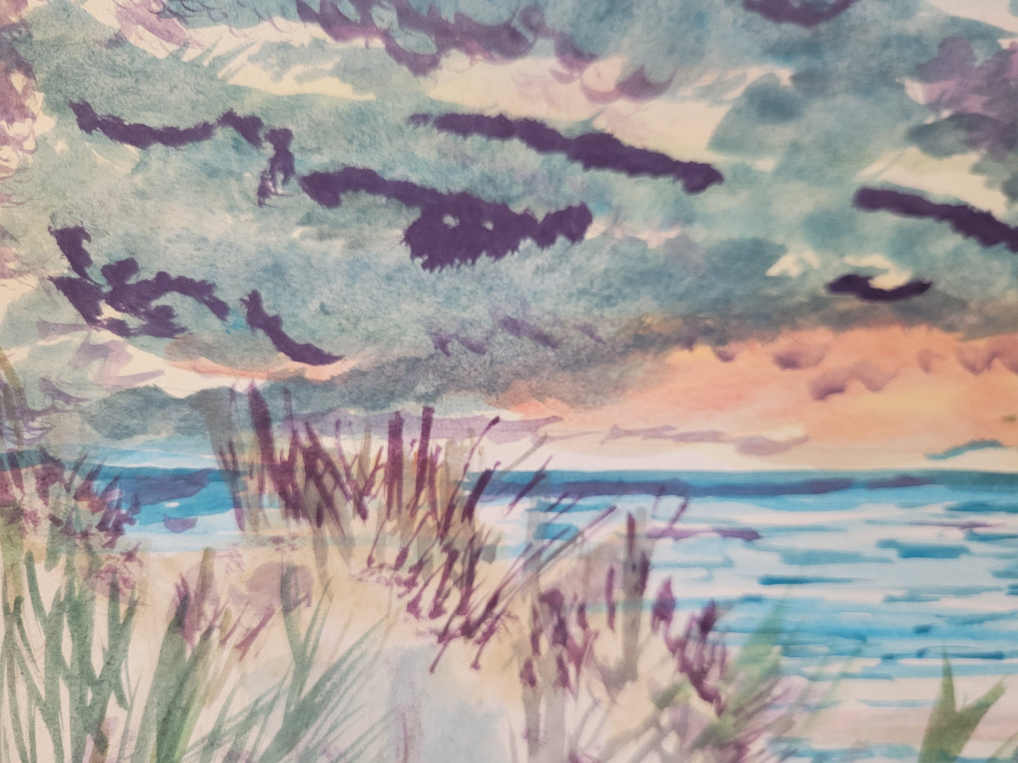 "Coastal Serenity" – Original Watercolor Painting