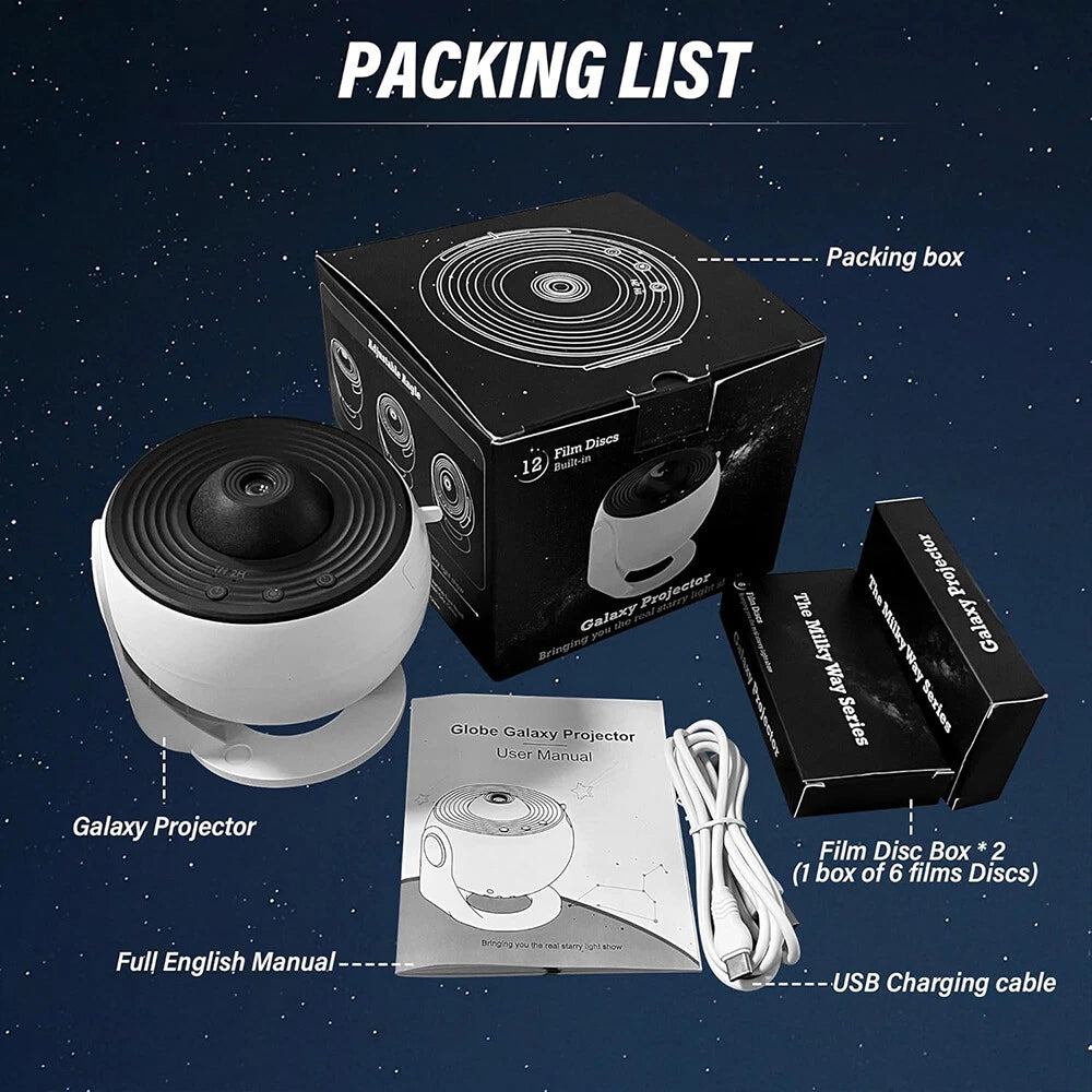 4K HD Planetarium Projector Galaxy Starry Sky Nebula Space LED Night Light Gifts