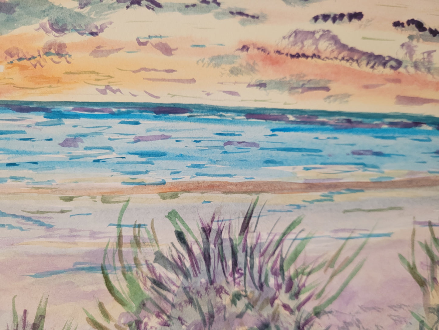 "Coastal Serenity" – Original Watercolor Painting