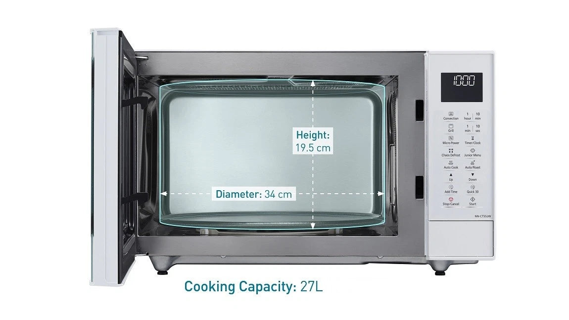 Panasonic NN-CT55JWBPQ 3-in-1 Combination Microwave Oven White 27L 1000W