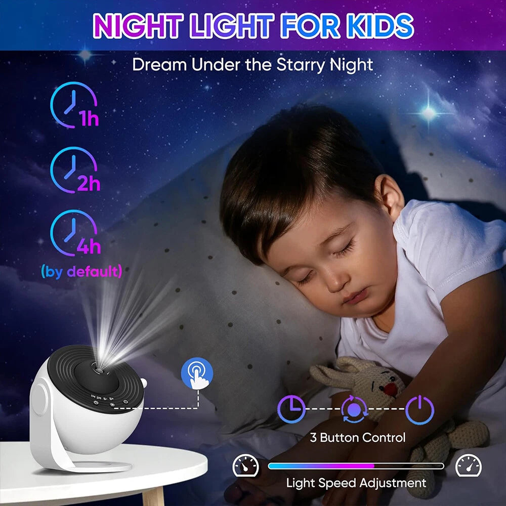 4K HD Planetarium Projector Galaxy Starry Sky Nebula Space LED Night Light Gifts