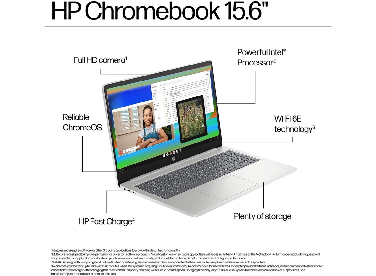 HP Chromebook Plus 15a-nb0004na Full-HD Laptop - Core™ i3