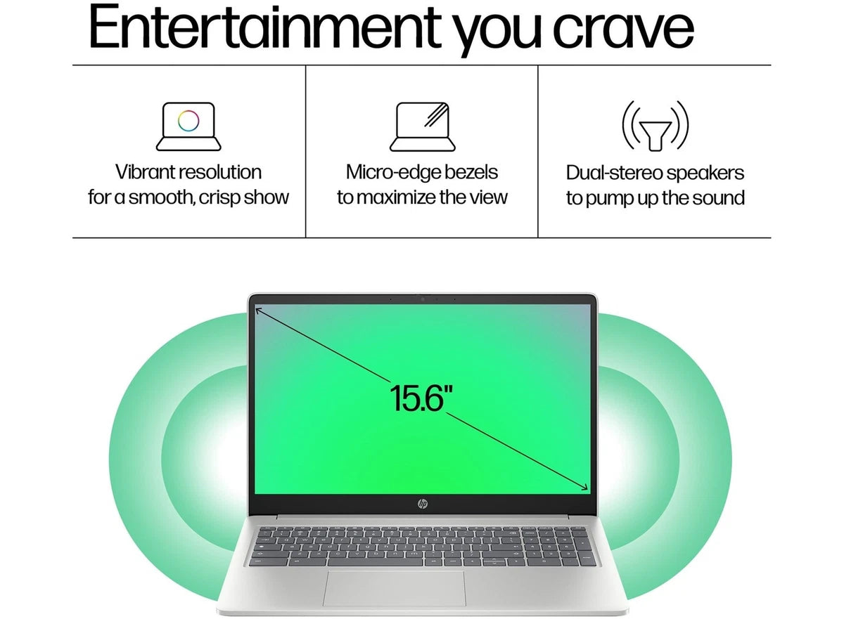 HP Chromebook Plus 15a-nb0004na Full-HD Laptop - Core™ i3